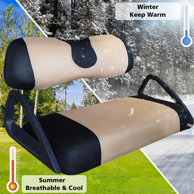 Fashion Cushion Cover Golf Cart Accessories Seat Cover Set Heat Washable Polyester Mesh Cloth for Club Car /EZGO / Yamaha
