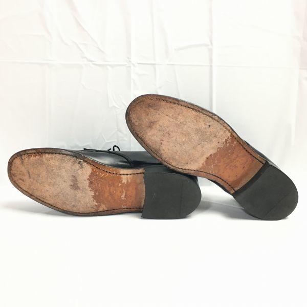 70s-80s? Vintage TOWNCRAFT U-Tip Business Shoes 8.5D 26.0-26.5 Black USA Made(USED)