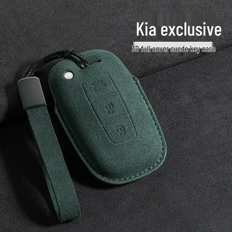 Wildleder Schlüsselanhänger Hülle für Kia Sportage, K2, K5, Forte