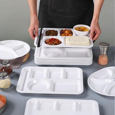 Pinyamix Thickened Melamine 4-Compartment Divided Dinner Plate