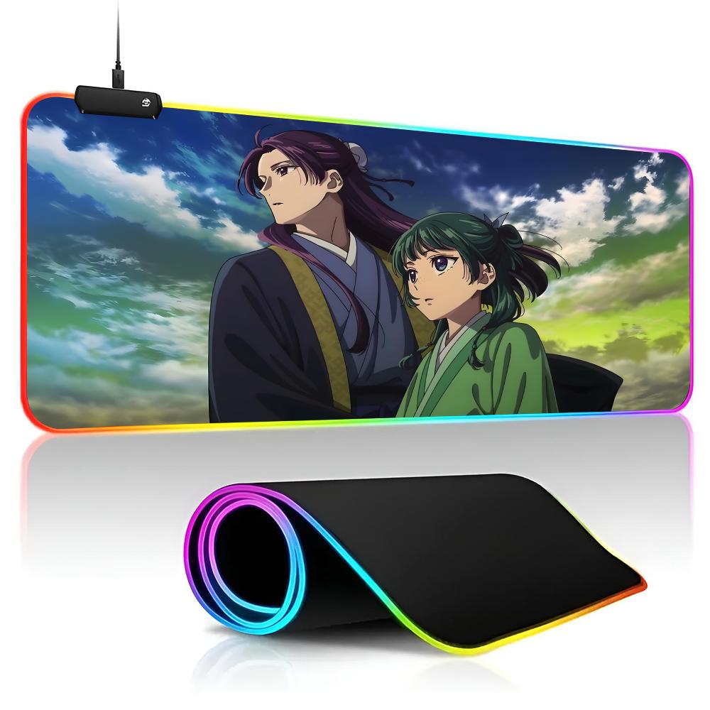 The Apothecary Diaries Mouse Pad game RPG 40x90cm Mouse Mat Gaming Mousepads LED Keyboard Mats Luminous Desk Pads Mouse Pad For