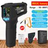 Digital Infrared Thermometer Laser Temperature Meter Non-contact Pyrometer Thermal Imager Hygrometer Color LCD Light Alarm