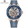 Pagani Design Men's Skeleton Hollow Automatic Mechanical Watch Luxury Sapphire Glass Stainless Steel Sports Watch Men's