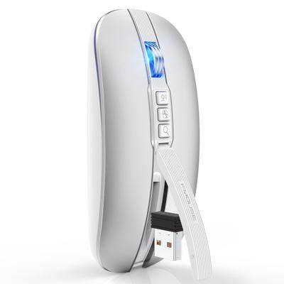 Dual Mode 2400 dpi Type-c Oplaadbare Draadloze Muis Desktop 2.4g Bt5.1 Stille Bluetooth Usb C Gaming Muizen Met één klik