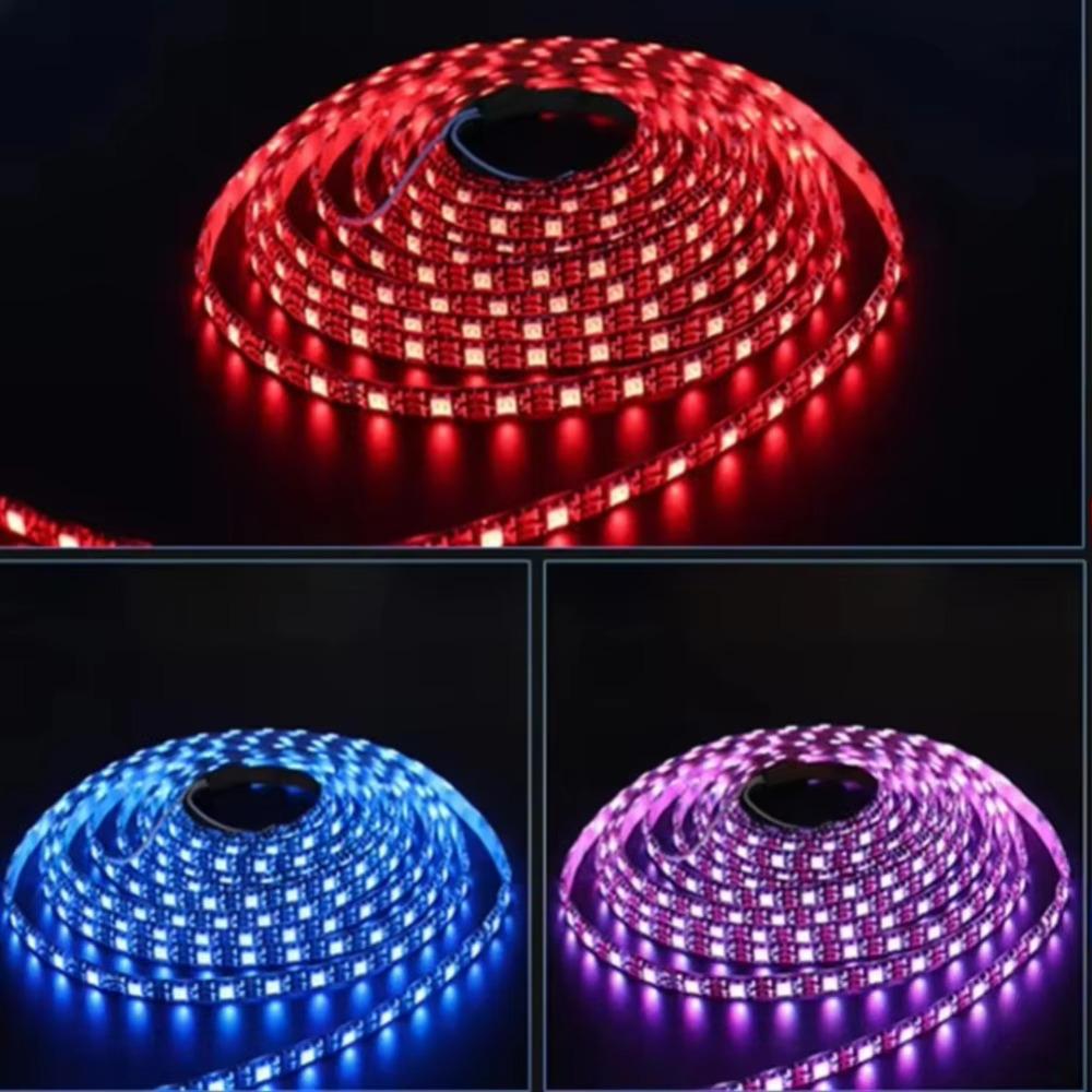 WS2811 Smart IC RGB LED-stripe 30/60 LED/M Individuelt adresserbar LED-tape DC12V 24V Svart/Hvit PCB IP30 IP65 IP68 Vanntett