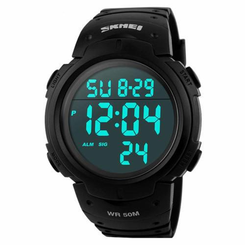 SKMEI Men's Digital Watch, Waterproof, LED Backlight, Large Numerals, Multi-Function, Sports Watch