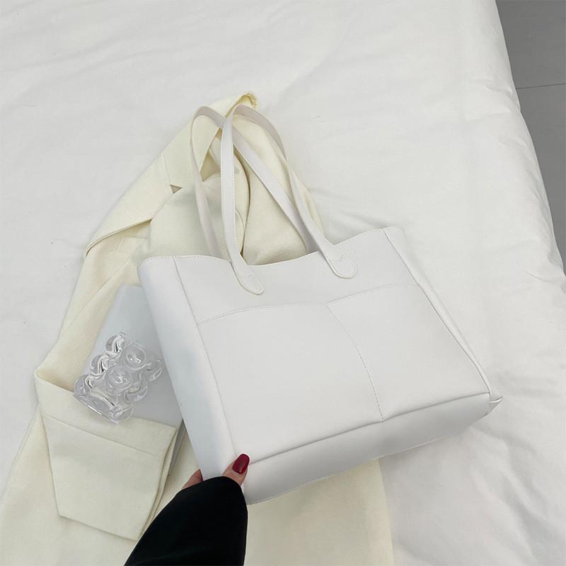 Stylish Large-capacity Street Fashion Tote Bag Pu Leather Shoulder Handbag