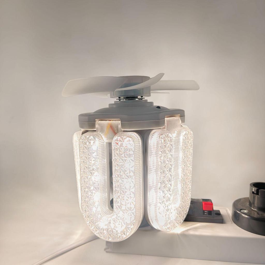 Best-Selling Crystal Ceiling Fan Light with Remote Control & Dimmable LED, E27 Screw Base for Home and Dorm