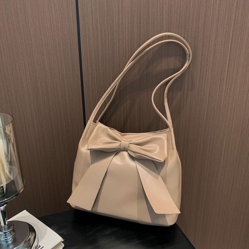 Bow Large Capacity Tote Bag for Women Japanese New Japanese Style Fashion Beautiful Trendy Trendy Simple Hand Armpit Bag