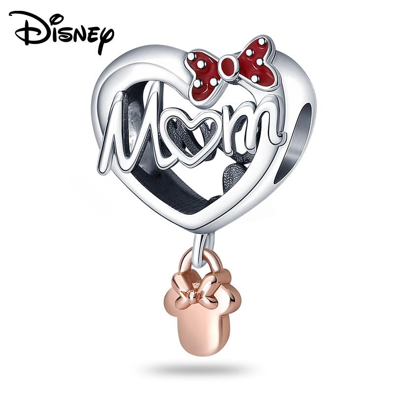 Disney 925 Silber Winnie Puuh Kürbiswagen und Minnie Anhänger Perlen Geeignet für DIY Armband Kann an Familie und Freunde verschenkt werden