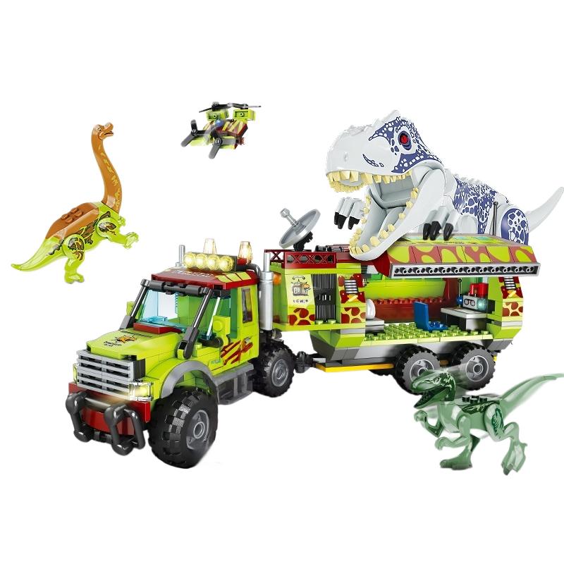 Jurský svět dinosaurů Zvířecí park Figurky dinosaurů Stavebnice DIY Ruční výroba Město Dino Robot Dinosaury Hračky Dárek k narozeninám