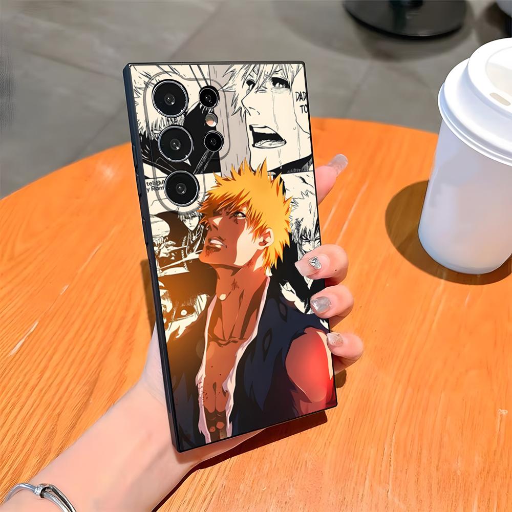 

Чехол для телефона BLEACH Аниме для Samsung S25 Ultra S24 S23 Fe S22 S20 S21 Plus A54 A34 A53 A16 Задняя крышка Samsung s22plus
