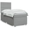 VidaXL Slatted Bed Base with Mattress Light Grey 80x200 Cm Fabric 3290308
