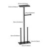 Stainless Steel Floor Standing Toilet Roll Holder Freestanding Tissue Dispenser  Hotel Bathroom