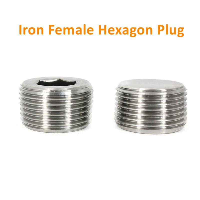 Copper 1/8" 1/4" 3/8" 1/2" 3/4" Male Thread Brass Pipe Hex Head End Cap Plug Fitting Coupler Connector Adapter