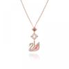 Swarovski 5473024 Swan Dazzling Swan Pink Y Necklace