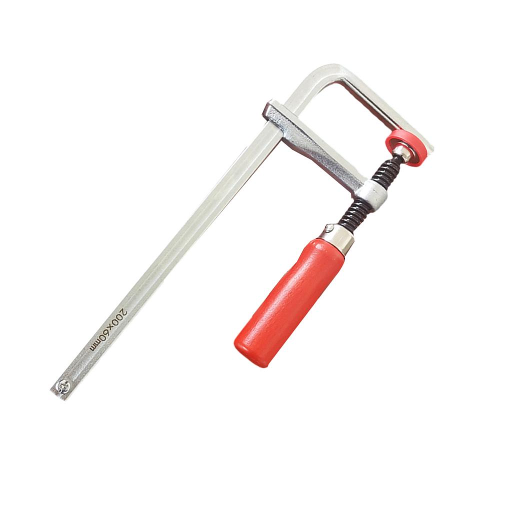 120-300mm Wood Handle Guide Rail Clamps with Screw Action Arm Portable Track Saw Rail Clamps Workbench Guide Rail Clamp