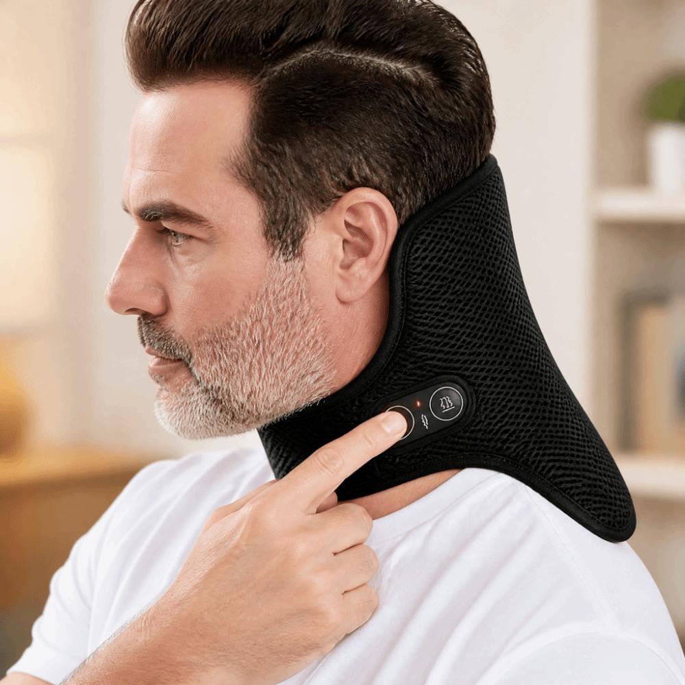 3000mAh Neck Massager Vibration Massage Neck Brace Neck Heating Wrap  Cervical Discomfort