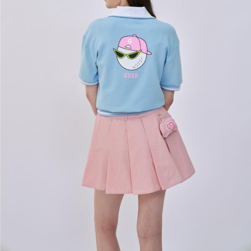 Goxo Woven Ball Pocket Skirt PInk FallIng In Golf
