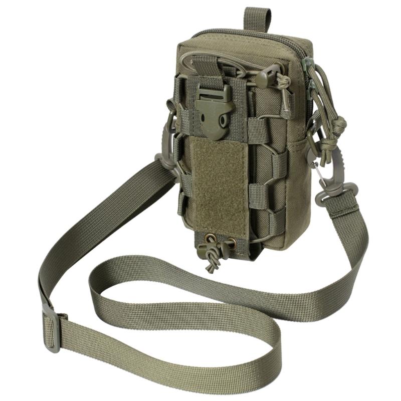 Outdoor Camping Belt Bag Tactical Pouch Mobile Phone Bag Water Bottle Carrying Pouch Small Hiking Gear Tool Organizer