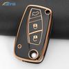 TPU Car Remote Key Case Cover For For Fiat 500 Panda Stilo Punto Doblo Grande Bravo 500 Ducato Minibus Key Chain Accessories