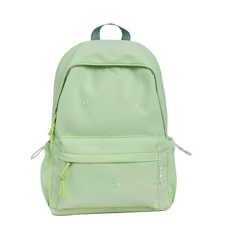 Zaino Scolastico Ragazza Semplice Versatile Zaino Studente Universitario Studente Scuola Media Zaino Carino Ricamato con Fiocco Zaino da Viaggio