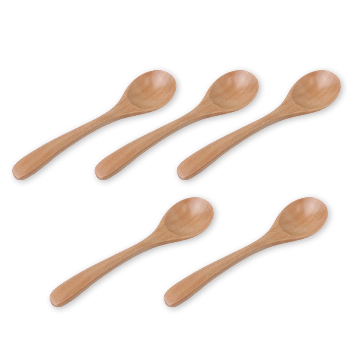 

Wooden Natural Tea Set of Current Model J-kitchens Spoons, 5, 12.5x3cm,