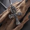 Vintage Ankh Cross Key of Life Necklace Egyptian Jewelry Eye of Horus Amulet Pendant for Men Fashion Gifts