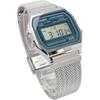Casio Vintage Series A158WEM-3 Unisex Digital Watch Mesh Metal Band Dark Blue Green