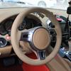 Beige Steering Wheel Leather Leather Cover Trim For Porsche Cayenne 2010-2014