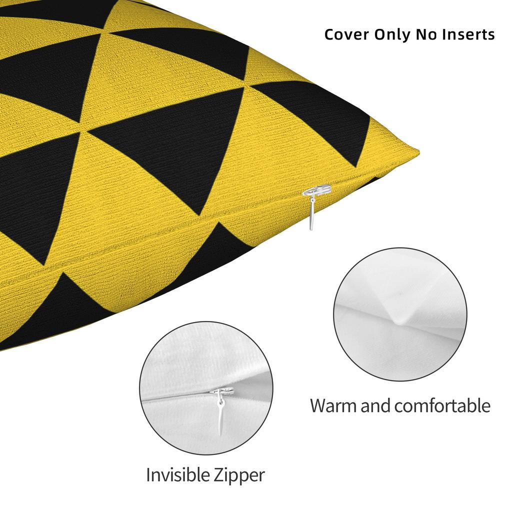 Yellow Geometric Pillow Cover Square Cushion Cover Kawaii Pillow Case For Couch Sofa Bedroom