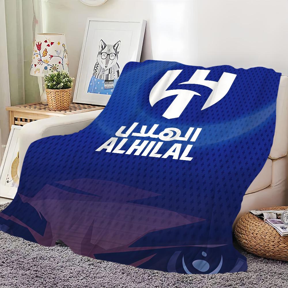 Hot Al H-Hilal S-SFC Football Blanket Soft Comfortable Nap Plush Suitable For Iiving Room Office Bedroom Birthday Home Kid Gift