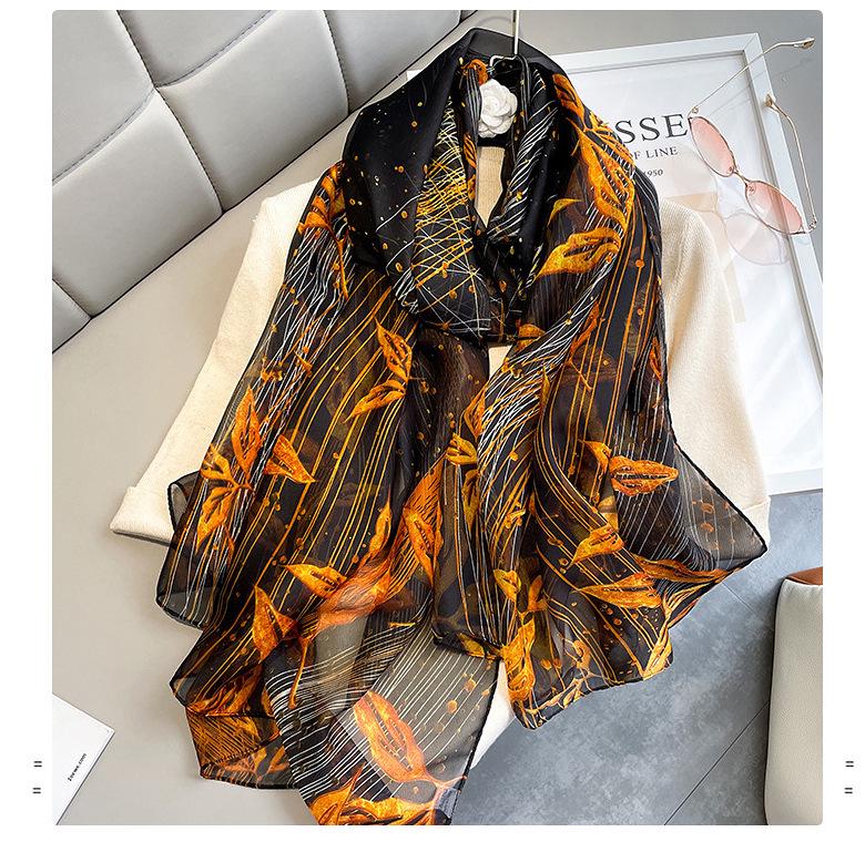 Spring Silk Sunscreen Scarf: Lightweight Women's Shawl for Outdoor Travel & Beach