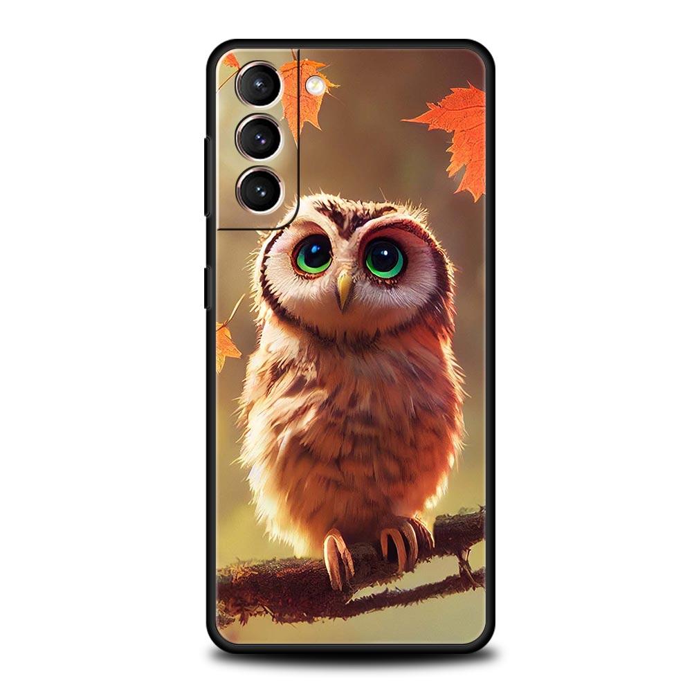 Girl Gifts Lovely Owl Phone Case For Samsung Galaxy S23 S22 Ultra S20 S21 FE 5G S10 S9 Plus S10E S8 S7 Edge Soft Pattern Cover