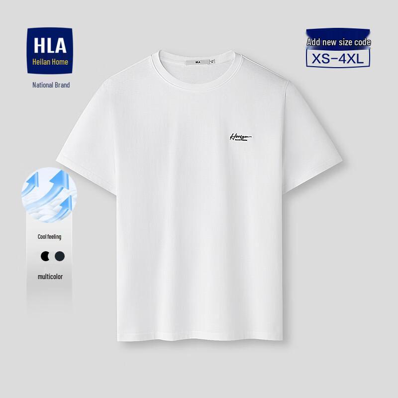 HLA Men s Cool Touch Color Block Printed Short Sleeve T-Shirt S