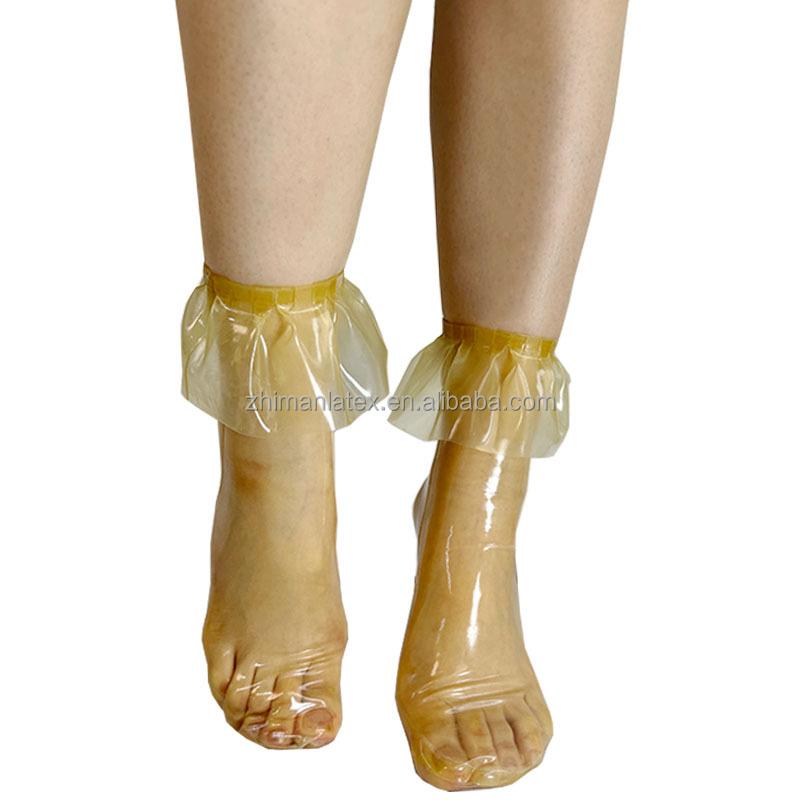 100% Natural Latex Tight Elastic Sexy Latex Socks OEM ODM S прозрачный