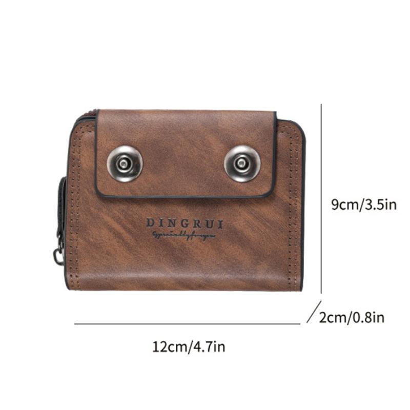 New Zipper Three Fold Wallet Multifunctional Men Card Holder Casual Male Coin Purse ID Card Holder Business Clutch Bag