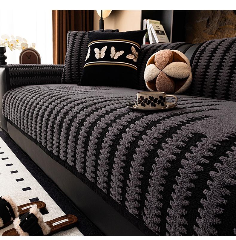 

Теплый жаккардовый флисовый противоскользящий чехол для дивана в гостиной, универсальный чехол для дивана, мебельное полотенце 70*70