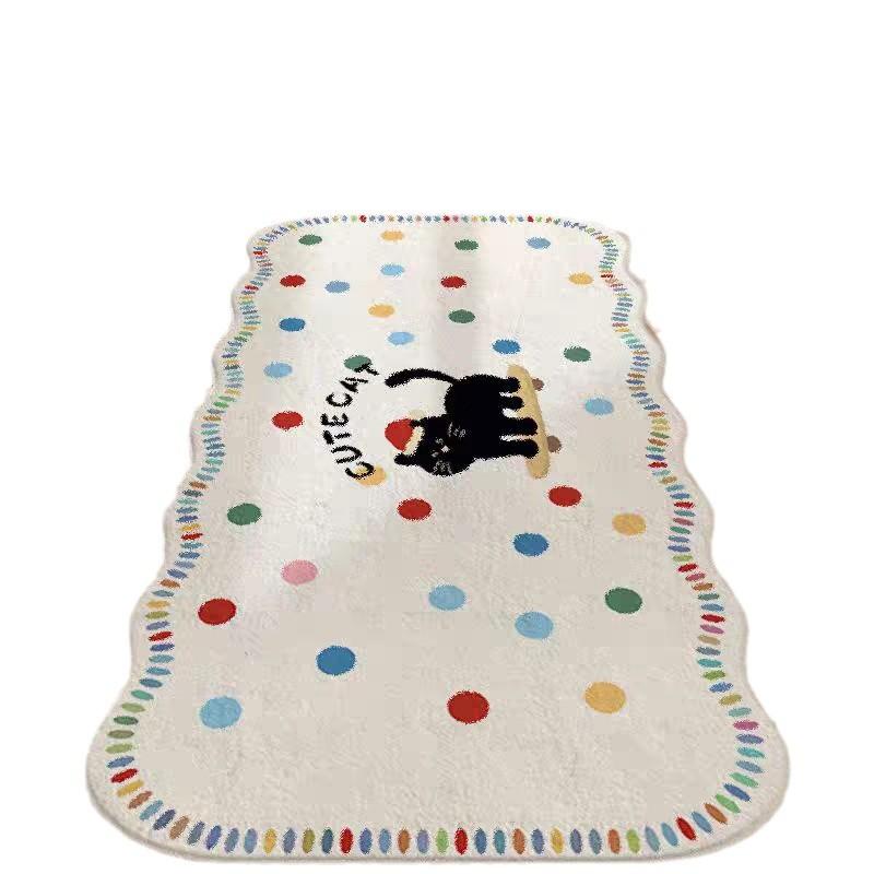 Puppy Imitation Cashmere Carpet Living Room Bedroom Bedside Bay Window Carpet Dirt-Resistant And Easy To Take Care Of Autumn And Winter Floor Mat