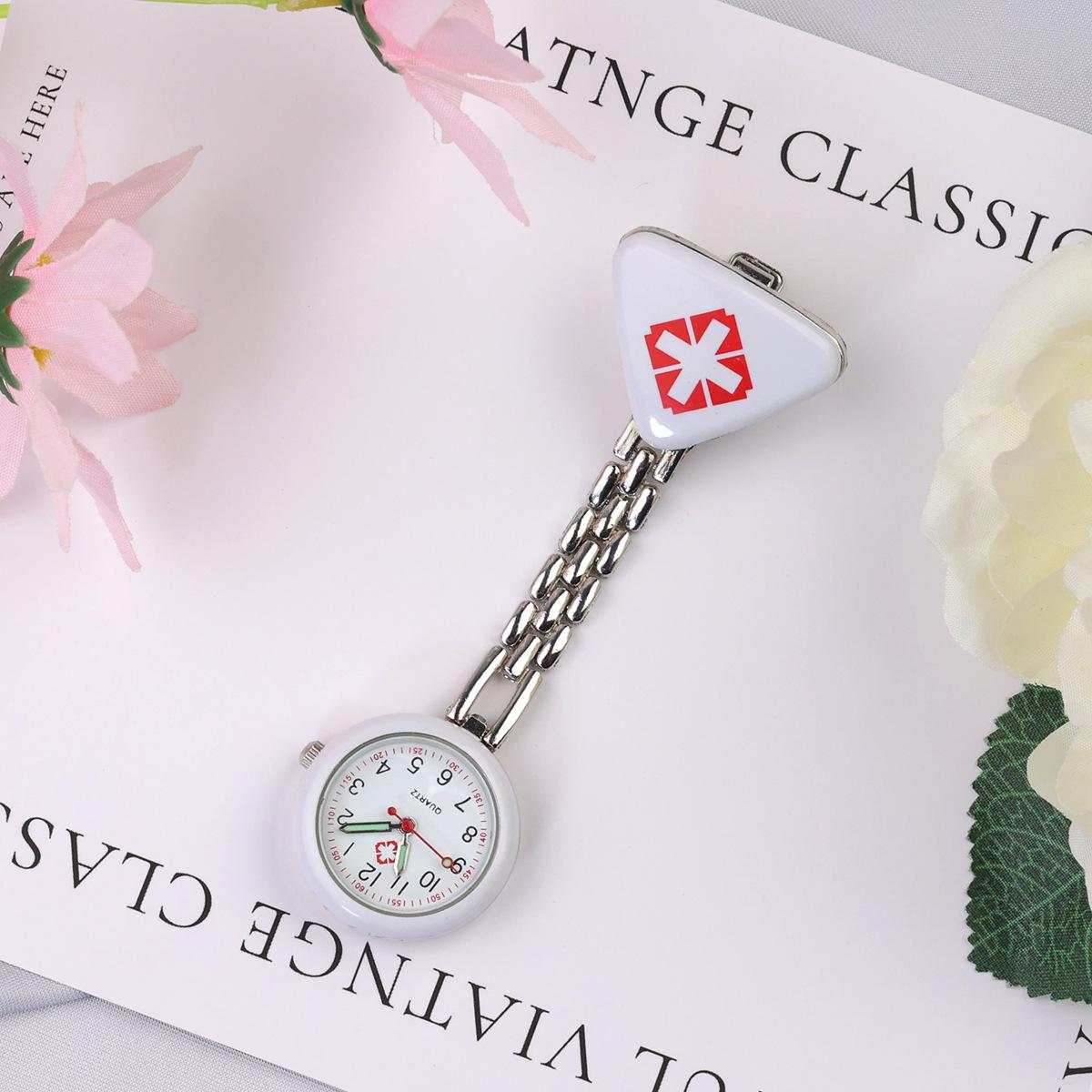 

ENOS Luminous Triangle Nurse Clip-On Quartz Watch with Precise Timing белый