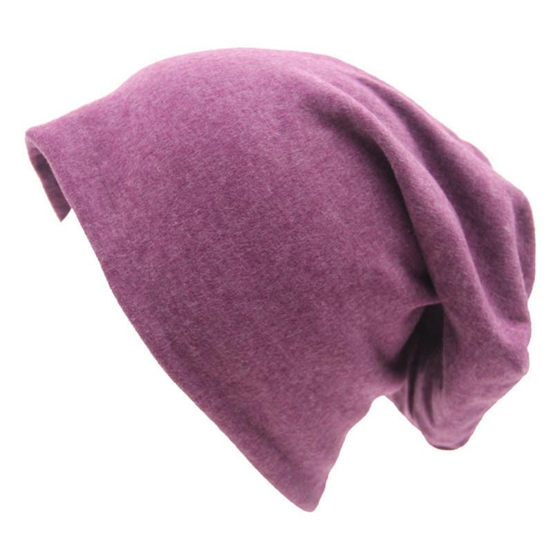 Women's Autumn Winter Pullover Sports Street Hip Hop Loose Knitted Cotton Hat KTY