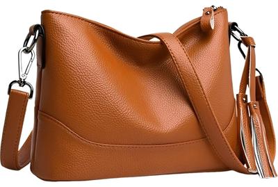 Emptio Women's Leather Shoulder Bag, Feminine, Crossbody, Elegant, Cute, 2-Way, Casual, Everyday Use, Cute, Travel, Compact, Pocket, Korean, Adult,