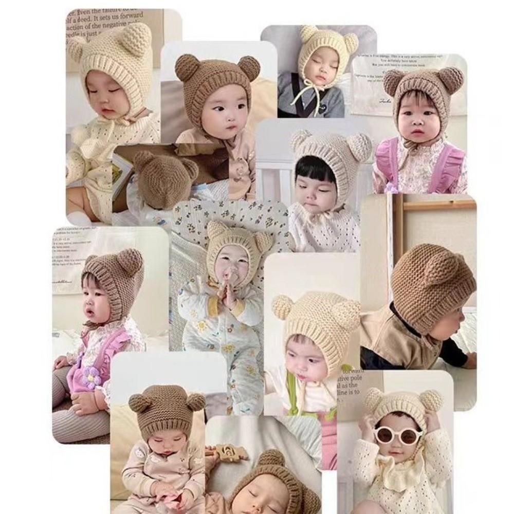Windproof Pullover Cap Warm Ear Protection Hat New Beanie Hat  for 1-2Y