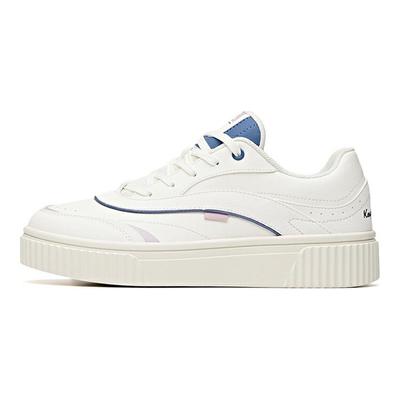 Life Collection Slip Resistant Abrasion Resistant Low Top Skateboard Shoes Women's White Blue 922038026-2