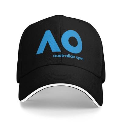 Australian Open AO Print Baseball Cap Unisex Women Outdoor Travel Sun Visor Cap Breathable Sandwich Hats Dad Hat Golf Hat