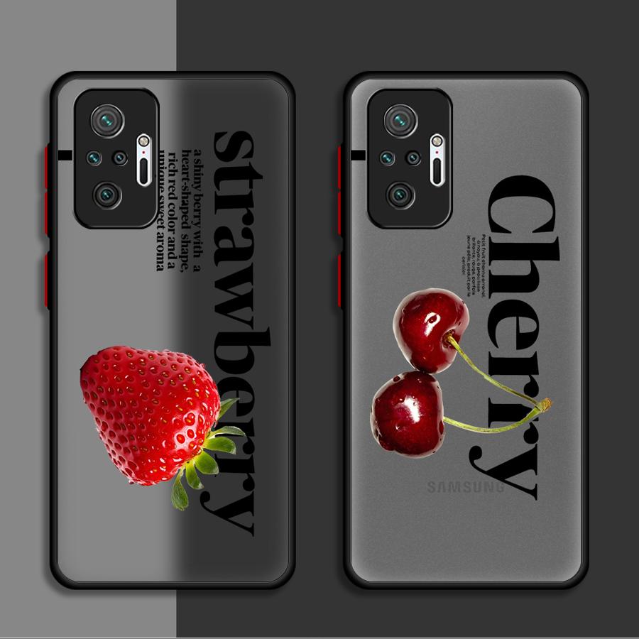 Cherry Strawberry Case for Xiaomi Redmi Note 14 13C 14C 11 9S 12 10 13 Pro Plus A4 Funda Back Phone Cover