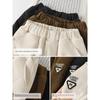 European Style Boys' Fleece-Lined Thickened Casual Sweatpants, Double-Layer Thickened Baby Autumn and Winter Cotton Pants, Warm Children's Clothing