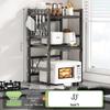 Adjustable Pull-out Microwave Oven Rack – Multi-functional Stainless Steel Shelf for Kitchen Countertop Cookware Storage
