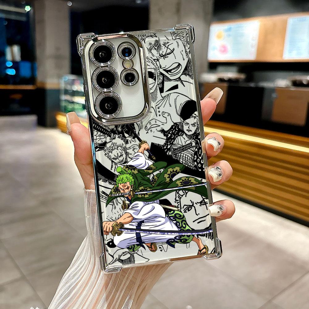 Ones P-Piece Zoro Anime Coque For Galaxy S26Ultra Phone Case For Samsung S26 S25 S24 S23 S21 Ultra S20 FE S25 Plus 5G Soft Cover
