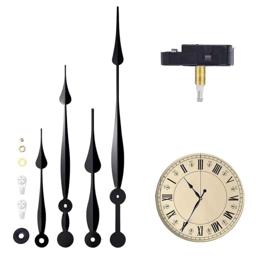 DIY Sada mechanismu hodin s vysokým točivým momentem Dlouhá hřídel Křemenný mechanismus Pohyb hodin pro velké nástěnné hodiny